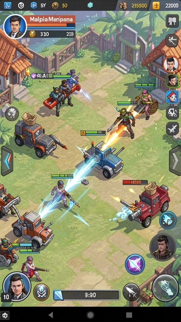vv62 - Screenshot menampilkan karakter utama dalam misi penting.