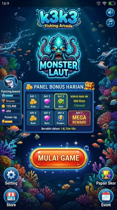 Layar utama k3k3 — antarmuka bersih setelah instalasi